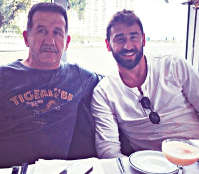 Marko Jaric with his former athlete father, Srećko Jarić.